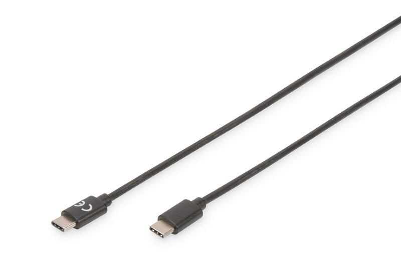 Digitus USB Type-C Anschlusskabel, Type-C 3A, 480MB, Version 2m schwarz