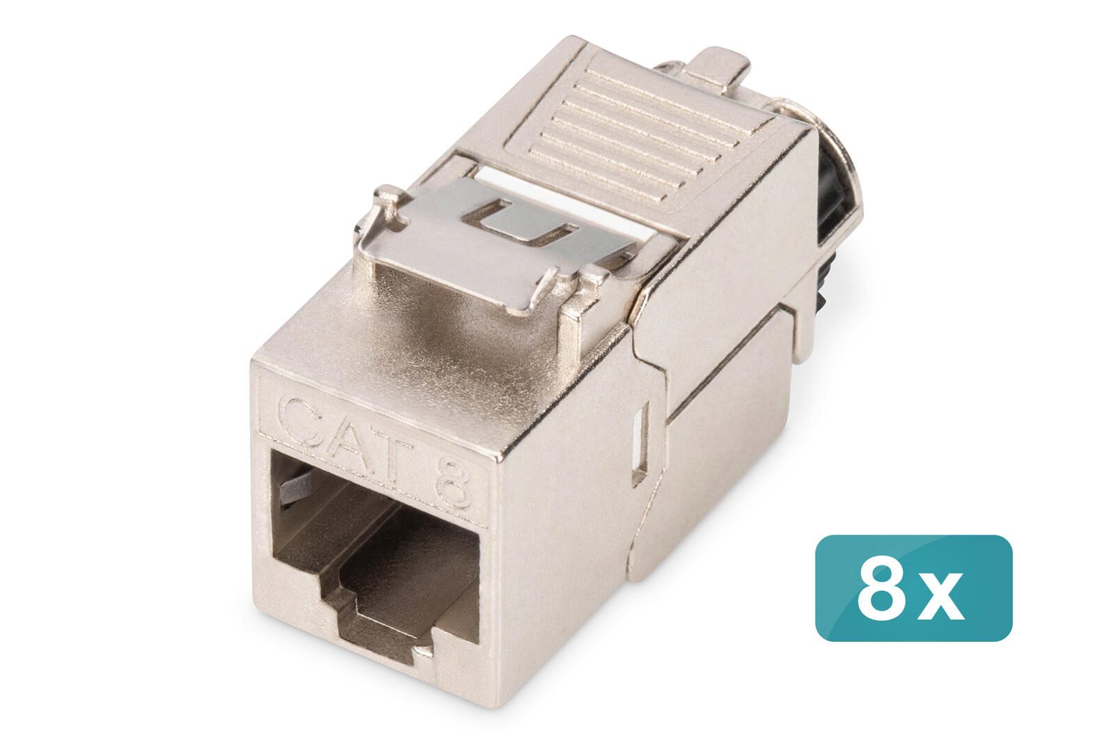 Digitus Cat.8.I Keystone Modul geschirmt, werkzeuglos, Staubkappe, 8 Stk.