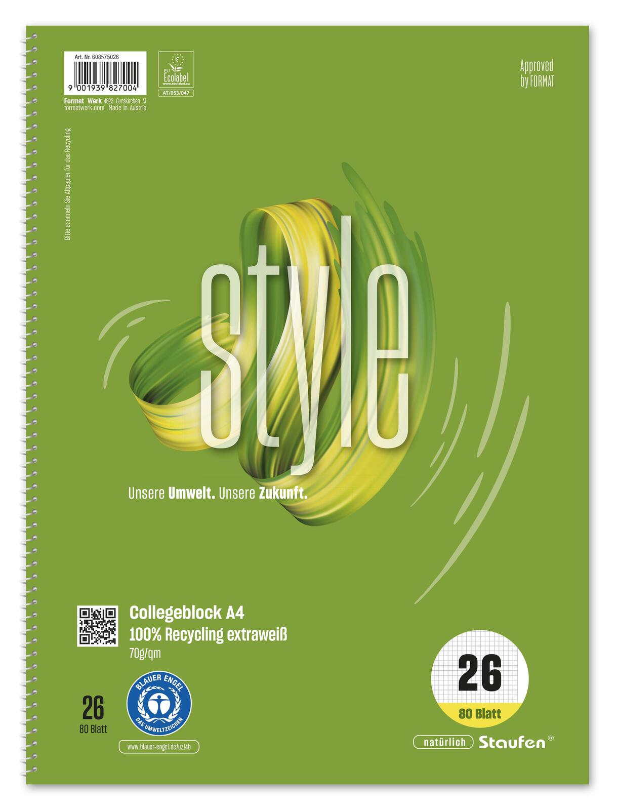 Staufen® Collegeblock DIN A4 kariert