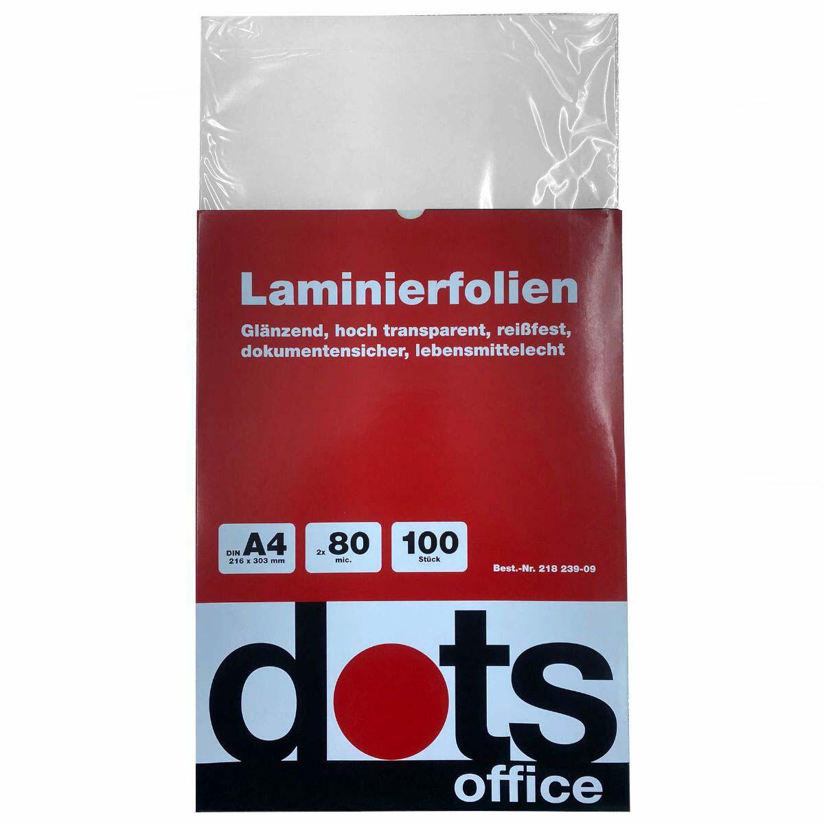 dots Laminierfolien glänzend 80 mikron A4