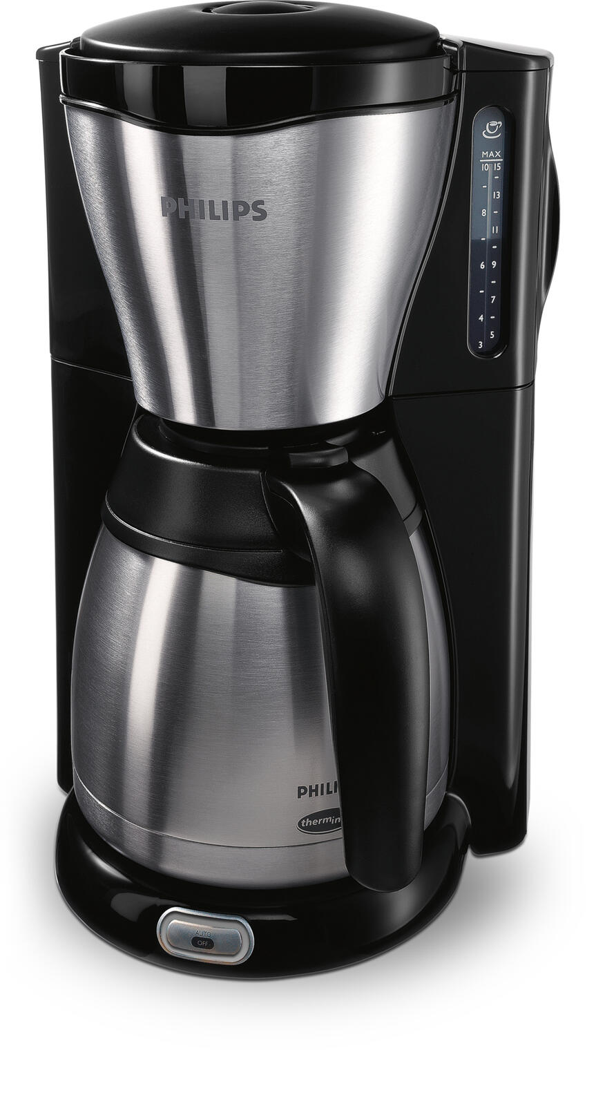 PHILIPS Café Gaia HD7546/20 Filterkaffeemaschine metall/schwarz