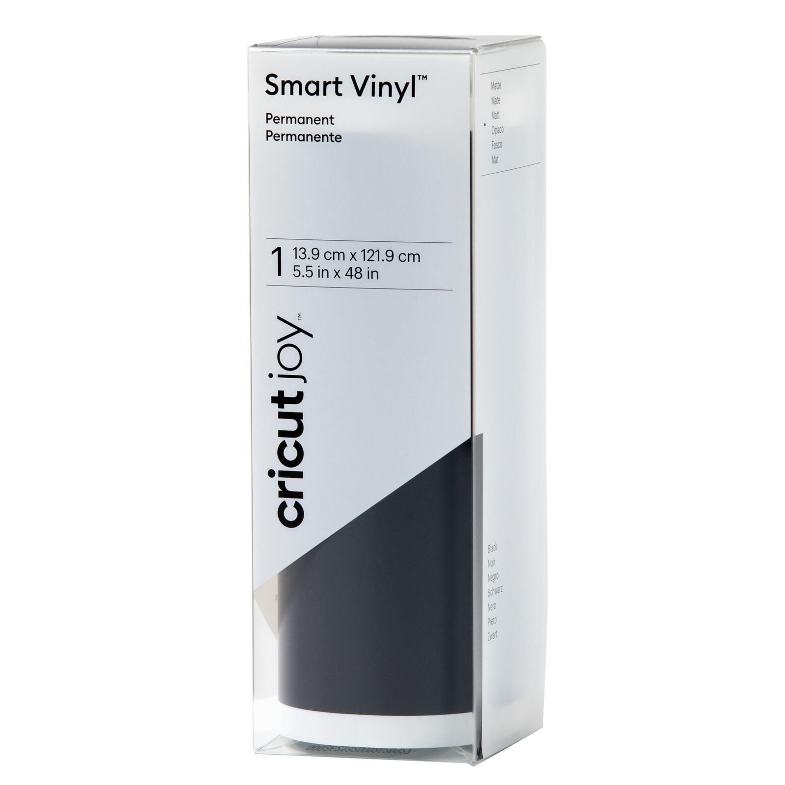 Cricut Vinylfolie permanent 13,9 cm x 121,9 cm schwarz