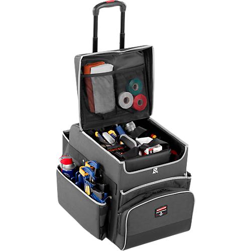 Reinigungswagen Rubbermaid? Quick Cart, klein, Volumen 30 l, Innenf?cher, Teleskopgriff, L 419 x B 363 x H 432 mm, Hochleistungs-Kunststoff, dunkelgrau