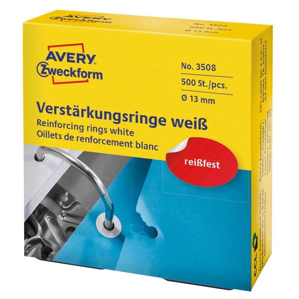 Avery Zweckform Verstärkungsringe Ø 13 mm weiß – 500 Stück