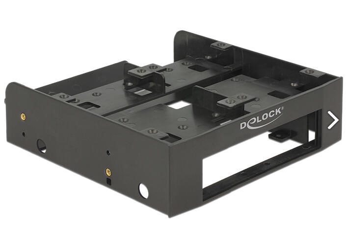 DeLOCK Installation Frame Laufwerksschachtadapter – 5,25″ bis 1 x 3,5″ und 2 x 2,5″ – Schwarz