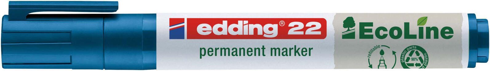 edding 22 EcoLine Permanentmarker 1.0 – 5.0 mm Blau