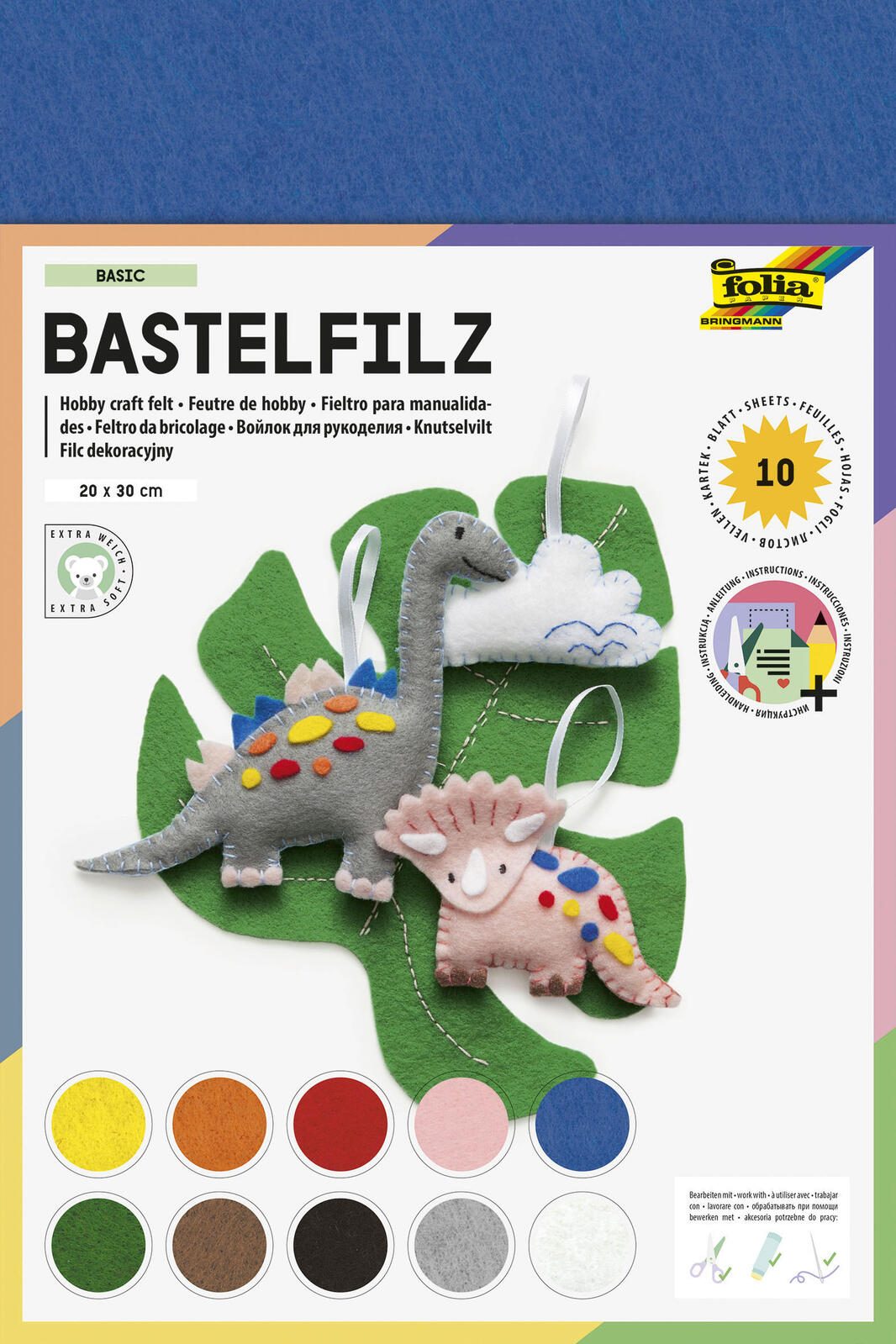 folia Bastelfilz farbsortiert