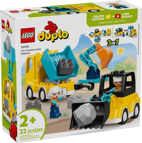 LEGO® DUPLO 10475 Baufahrzeuge 3-in-1-Set