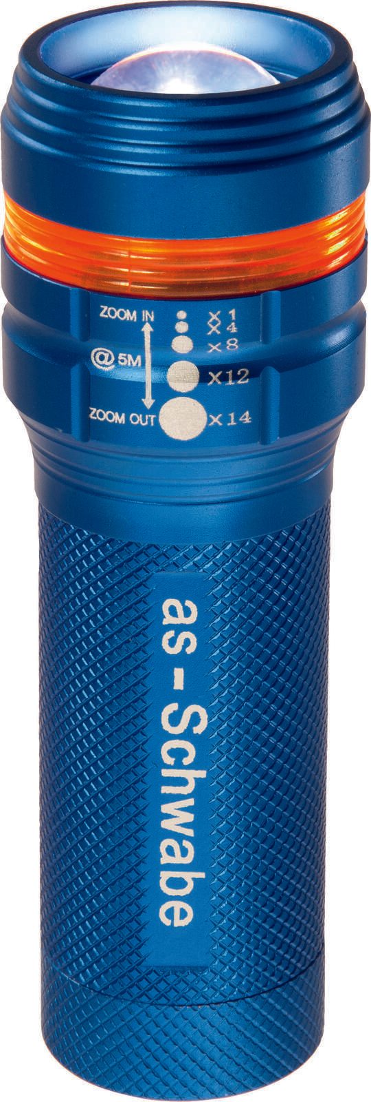 as-Schwabe Taschenlampe 11 cm blau