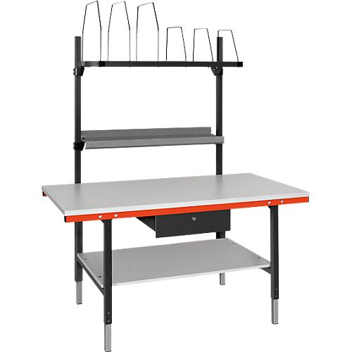 Rocholz Komplett-Packplatz System 1600/1, h?heneinstellbar, B 1600 x T 800 x H 690-960 mm