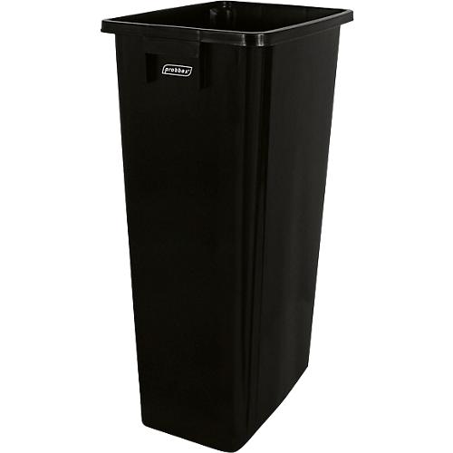 Wertstoffsammler Probbax MixMatch, Volumen 80 l, mit Griff, ohne Deckel, L 320 x B 460 x H 762 mm, Recycling-Polypropylen, schwarz