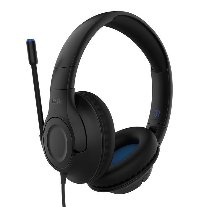 Belkin Gaming On-Ear Kopfhörer für Kinder mit Kabel, schwarz