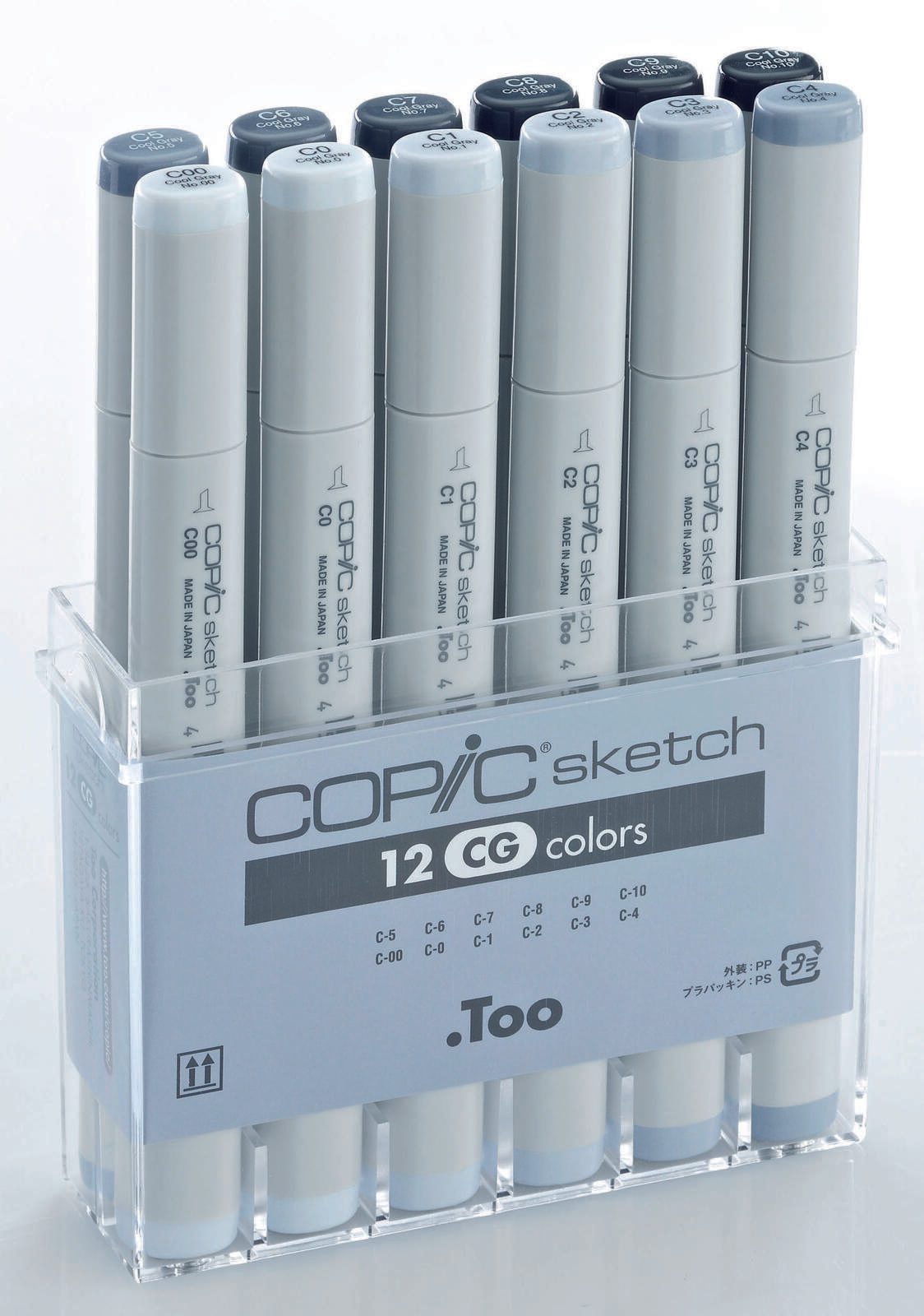 COPIC® Sketch 12er Grau Set CG Layoutmarker-Set 1.0 + 6.0 mm Mehrfarbig