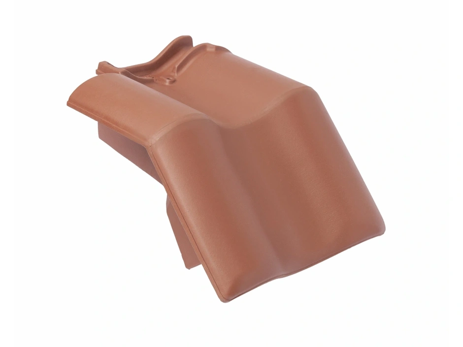 Braas Rubin 11V(H) Mansard-Ortgangziegel links naturrot