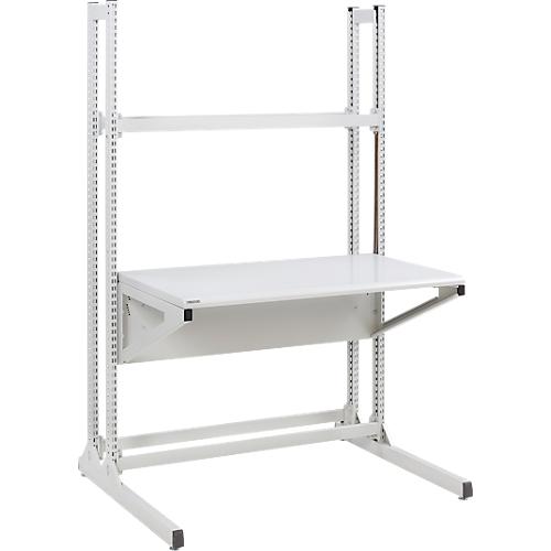 Arbeitstisch TRESTON Quick Edge, rechteckig, manuell h?henverstellbar, bis 100 kg, B 1200 x T 700 x H 1930 mm, Stahl & Aluminium, lichtgrau RAL 7035