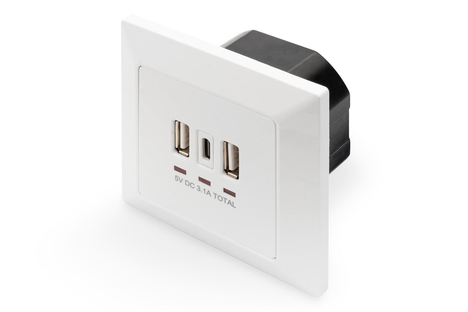 Digitus Steckdose mit USB A & USB-C Ports, Unterputz-Montage