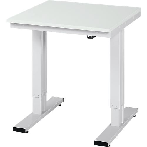 Arbeitstisch Serie adlatus 300, Melamin-Platte, B 750 x T 800 x H 750 – 1120 mm