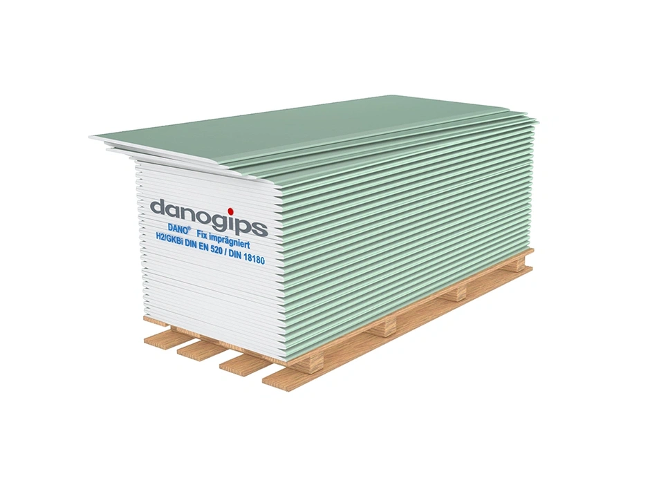 Danogips Fix impräg. H2/GKBi DIY-Baupl. HRK 2000x600x12,5 mm