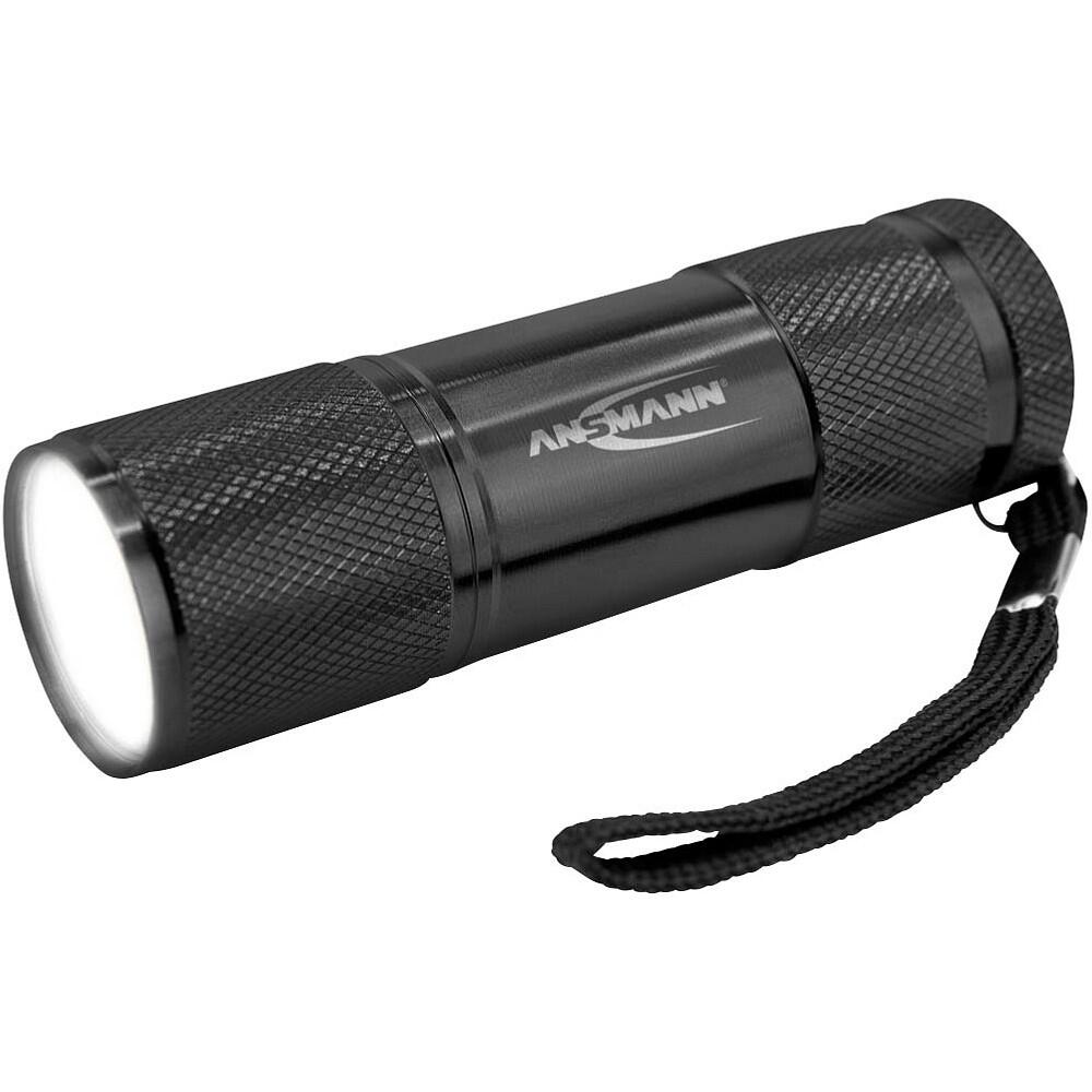 ANSMANN Action COB LED LED Taschenlampe 9,5 cm, 200 Lux, 175 Lumen, 1 W – schwarz