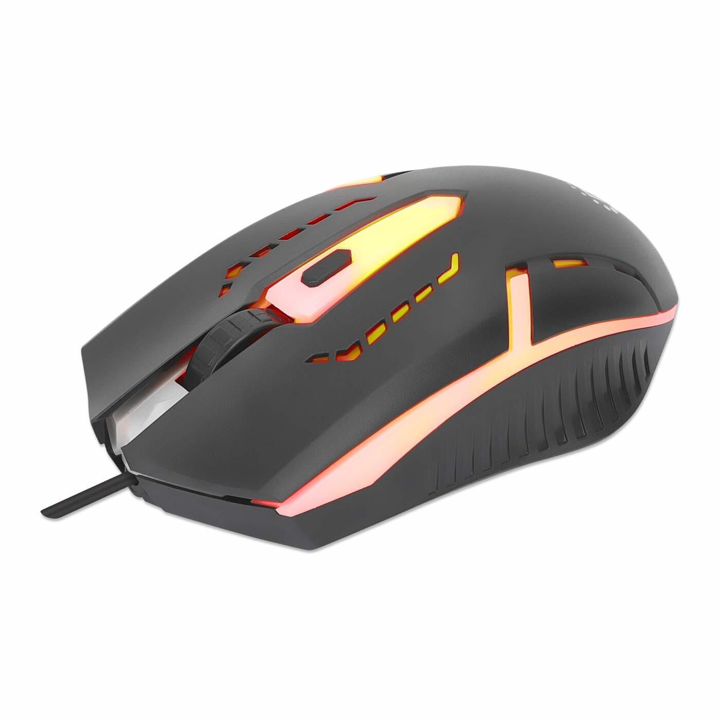 Manhattan kabelgebundene Gaming-Maus – Schwarz