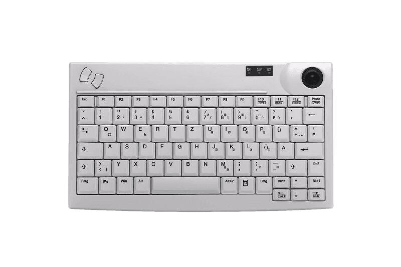 Active Key AK-440-TU Tastatur mit Trackball – QWERTZ Deutsch – Weiß
