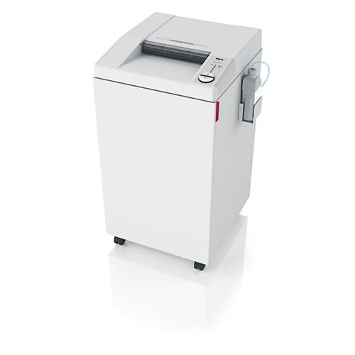 IDEAL Aktenvernichter 3105 CC, Partikelschnitt 2 x 15 mm, P-5, 140 l, 21-26 Blatt Schnittleistung, mit Rollen, Blauer Engel, grau