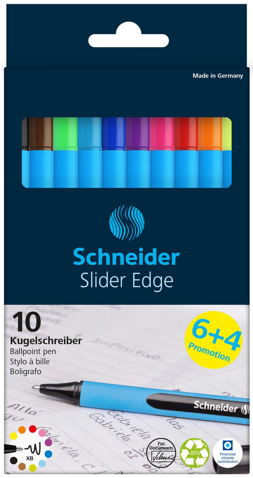 Schneider Slider Edge Kugelschreiber farbsortiert 1.0 mm Schreibfarbe: Mehrfarbig, 6 St. + GRATIS 4 St.