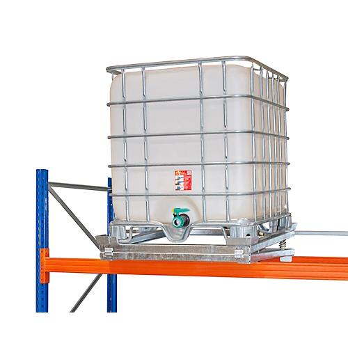 IBC-Restentleerer Bauer IR-3 Stellfl?che 1200 x 1000 mm, maximaler Hub 95 mm, bis 1500 kg, L 1280 x B 1080 x H 155/265 mm, Stahl, feuerverzinkt