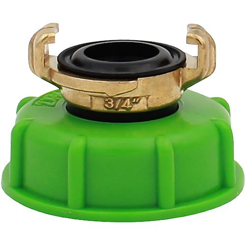 IBC Adapter 2' auf 0,75', Grobgewinde auf Feingewinde, Schnellkupplung, ? 55-62 mm