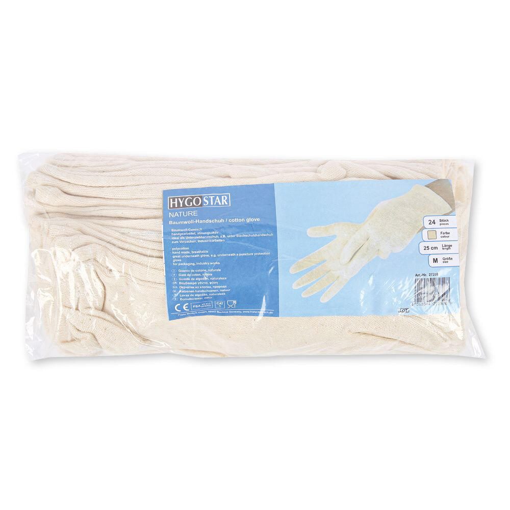 HYGOSTAR Arbeitshandschuhe Nature 9 weiß