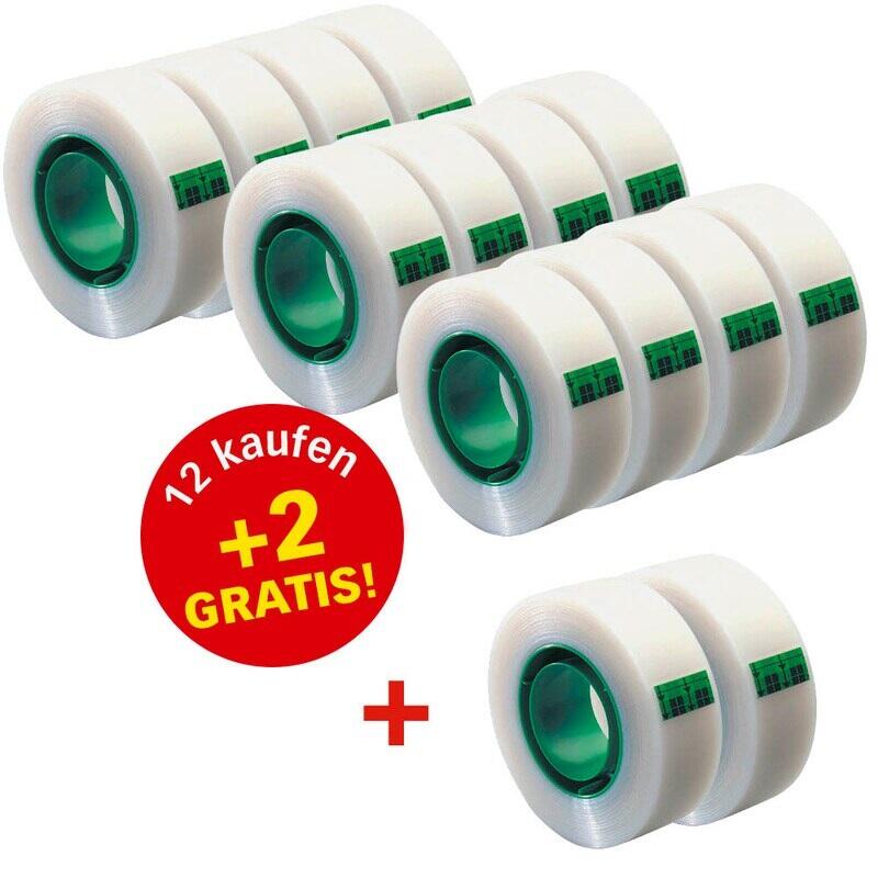 Scotch Magic™ Tape Klebefilm matt 19,0 mm x 33,0 m 12 Rollen + GRATIS 2 Rollen