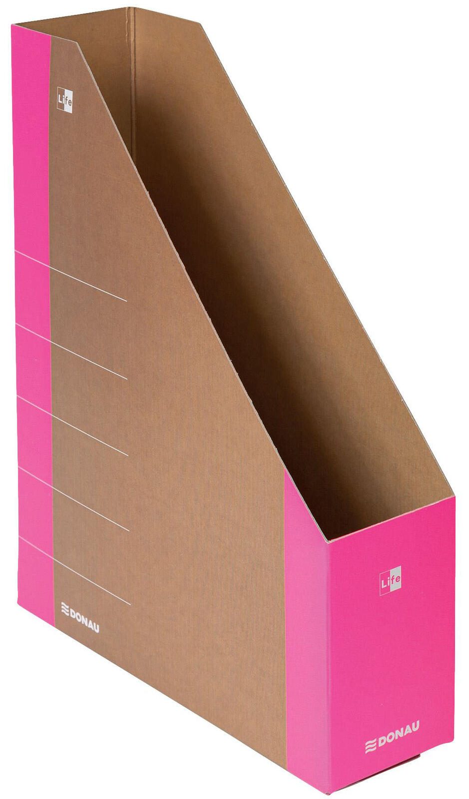 DONAU Stehsammler Karton pink , DIN A4