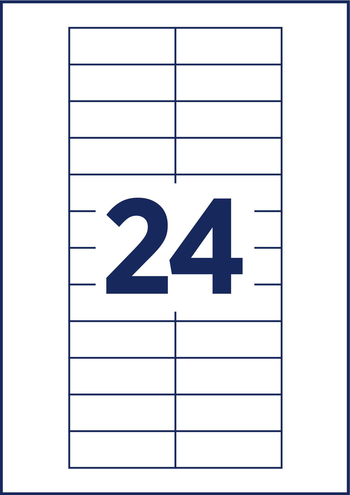 AVERY Zweckform Namensetiketten weiß 64 mm x 22 mm