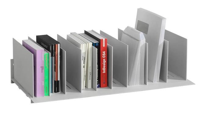 PAPERFLOW Buchstütze 85,8 x 32,3 x 23,3 cm lichtgrau