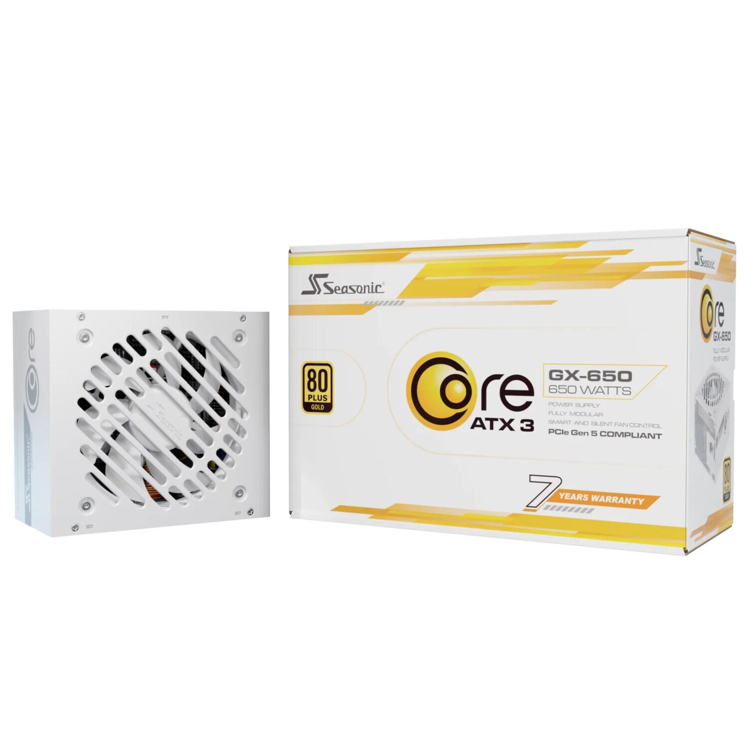 Seasonic Netzteil Core GX 650 V2 ATX 3.1 full-modular 650W 80+ Gold weiß