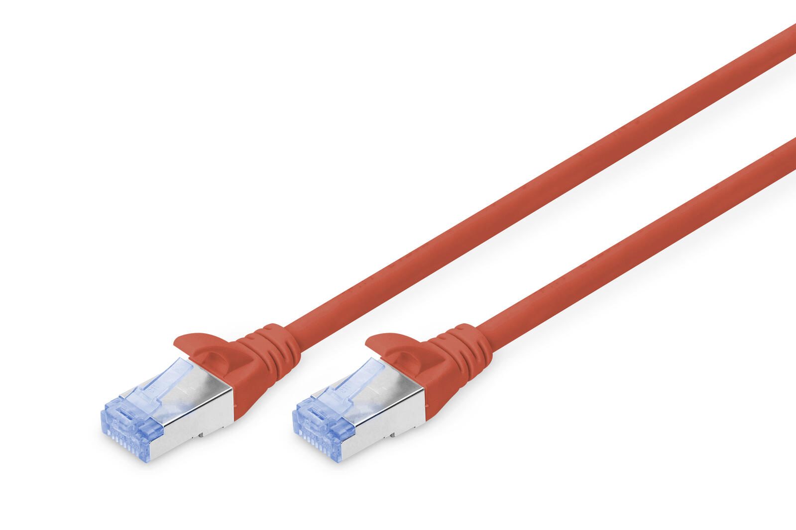 DIGITUS Patch-Kabel RJ-45 (M) zu RJ-45 (M) 10m CCA SF/UTP Cat 5e rot (DK-1532-100/R)