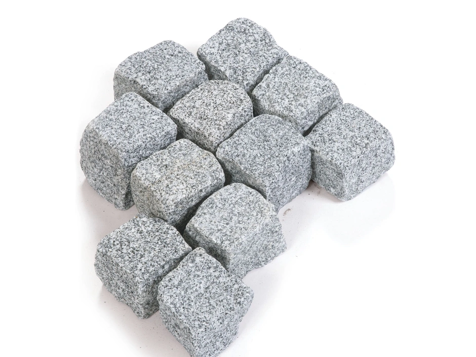 seltra Silver Granit Rustique Pflasterstein hellgr. 9x9x9 cm