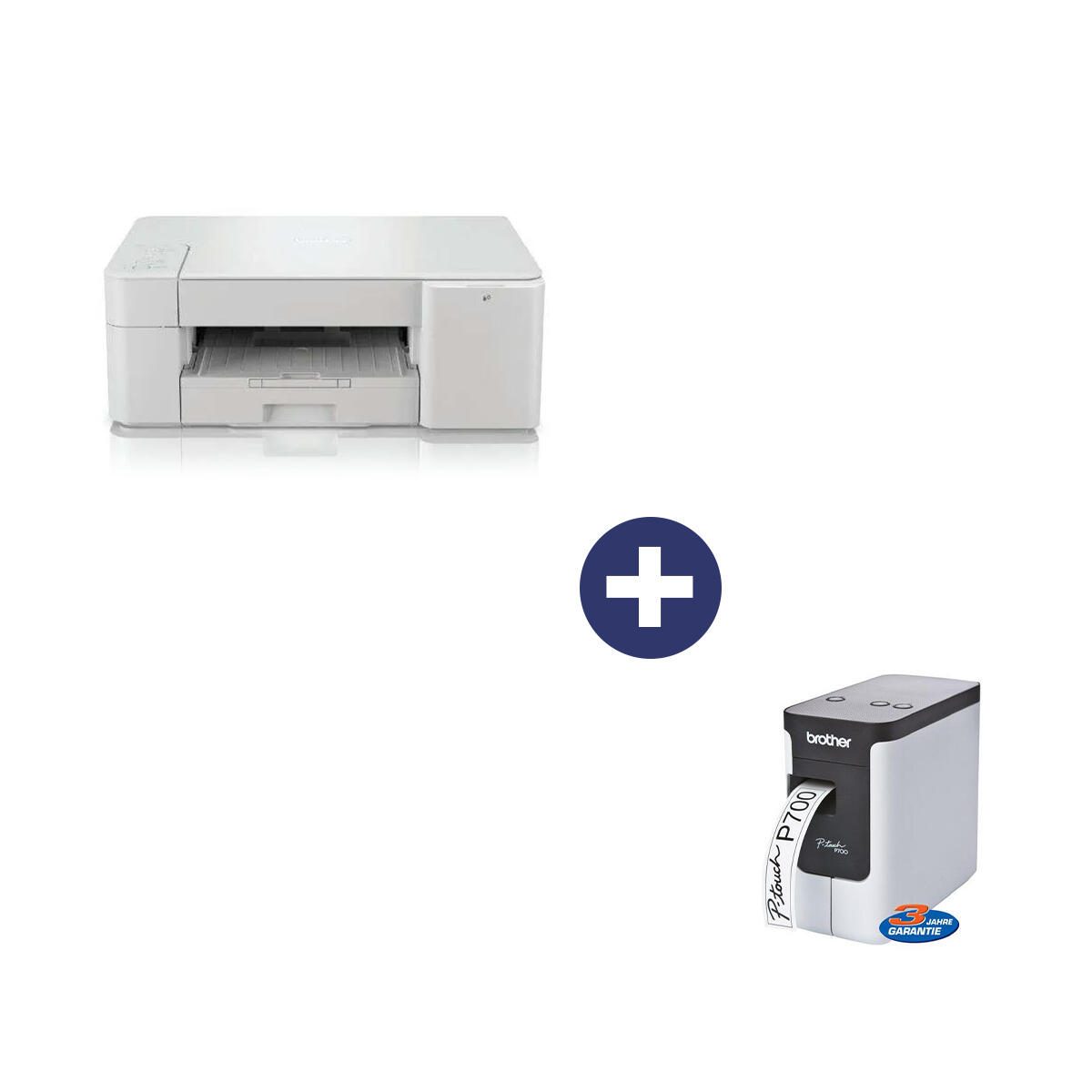 WM Bundle: Brother DCP-J1200WE Tintenstrahl-Multifunktionsgerät und P-touch P700