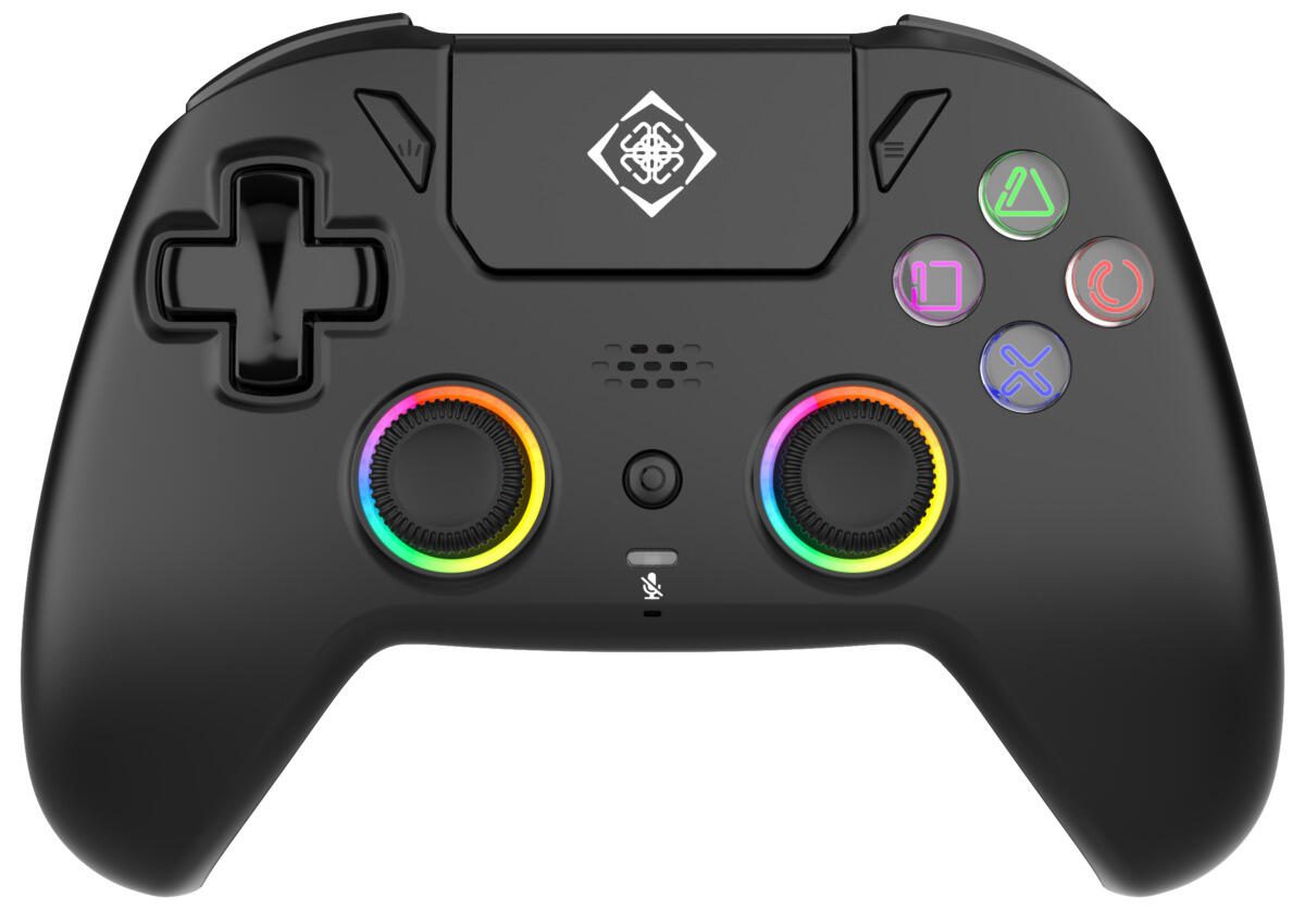 Deltaco kabelloser PS5 Pro Controller Schwarz RGB