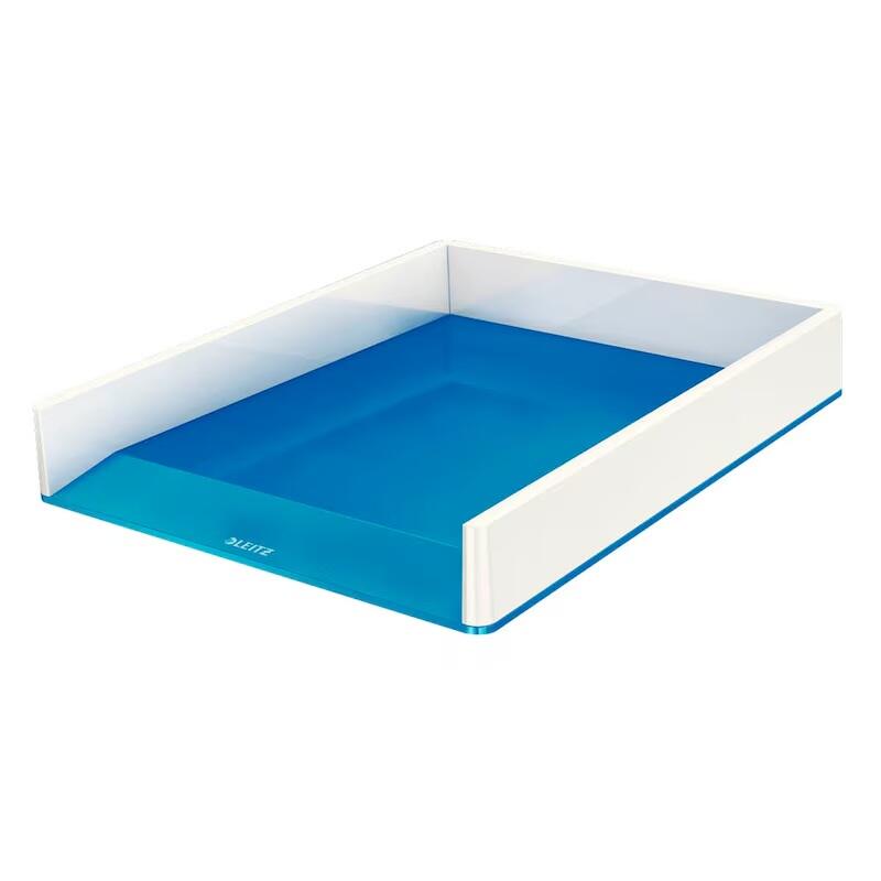 LEITZ Briefablage WOW Duo Colour DIN A4 perlweiß/blau