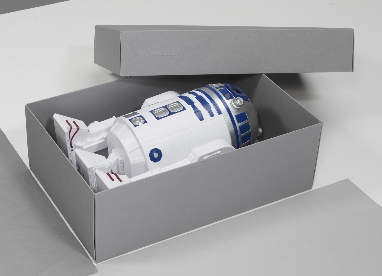 BUNTBOX Geschenkboxen XL 8,6 l – 34,0 x 22,0 x 11,5 cm grau