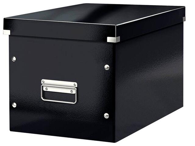 LEITZ Aufbewahrungsbox Click&Store 10,0 l – 26,0 x 26,0 x 24,0 cm schwarz