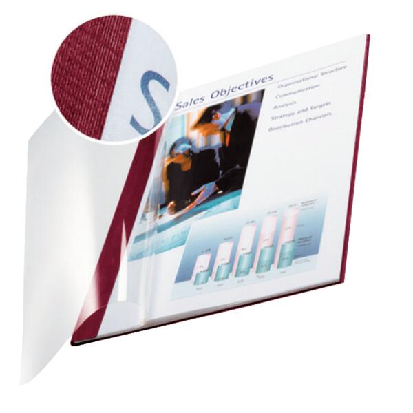 LEITZ Buchbindemappen bordeaux für 15-35 Blatt DIN A4