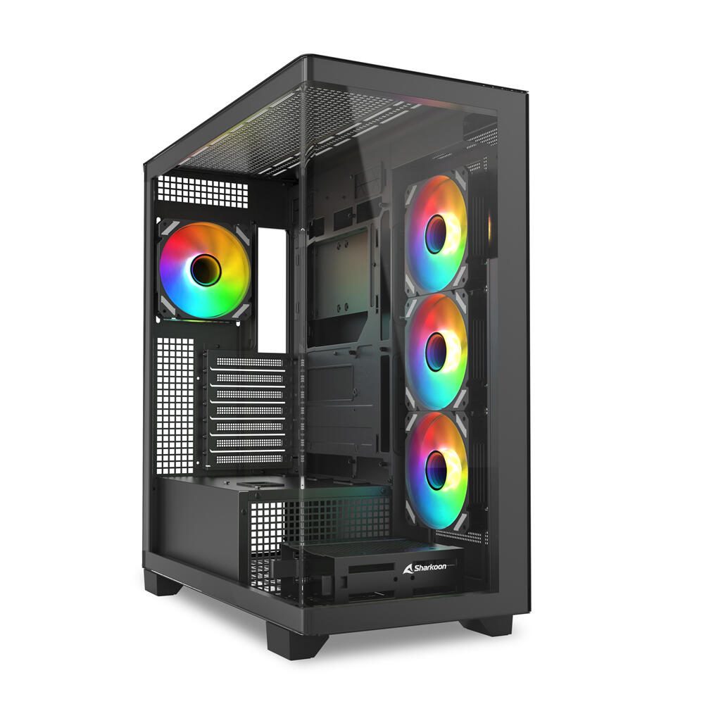 Sharkoon PC-Gehäuse Elite Shark CA500 Midi-Tower schwarz