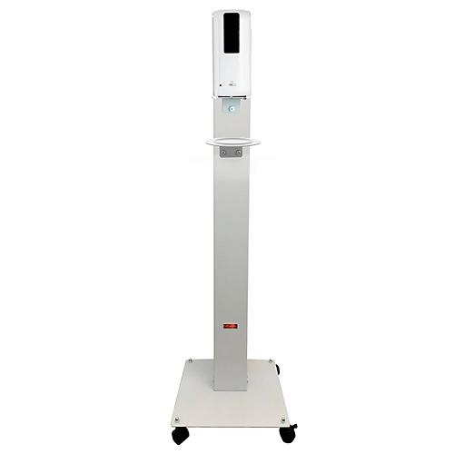 Mobile Hygienestation Manuflex Proficlean Sensor S, B 400 X T 380 x H 1298 mm, mit Sensorspender und Tropfschale, inkl. H?ndedesinfektionsmittel & Batterien