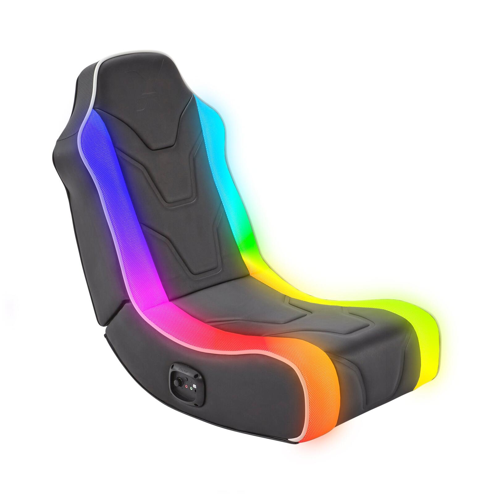 X Rocker Chimera RGB 2.0 Floor Rocker Gaming-Bodensessel für Kinder & Jugendliche mit Audiosystem & RGB-Beleuchtung – sc