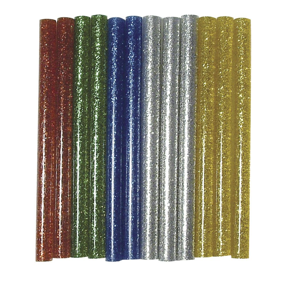 Rayher Heißklebesticks Glitter kupfer, grün, blau, silber, gold