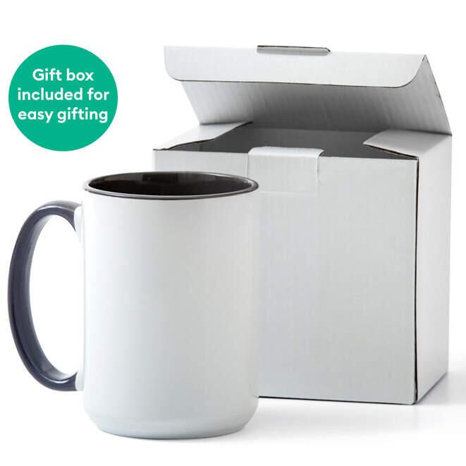 Cricut Abgeschrägter Keramiktassen-Rohling – Grau, 425 ml