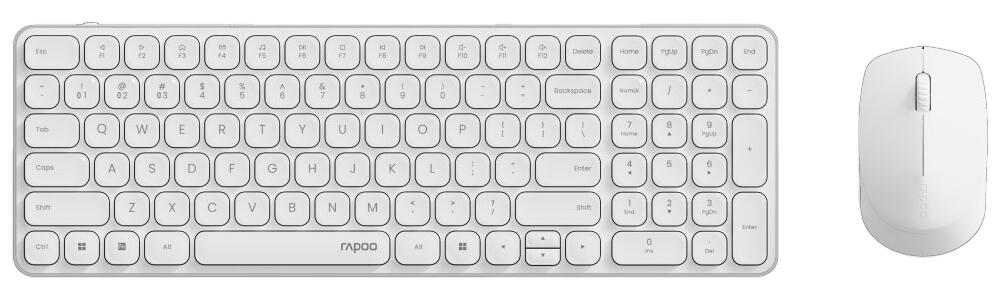 Rapoo 9310M Desktop-Set Weiß
