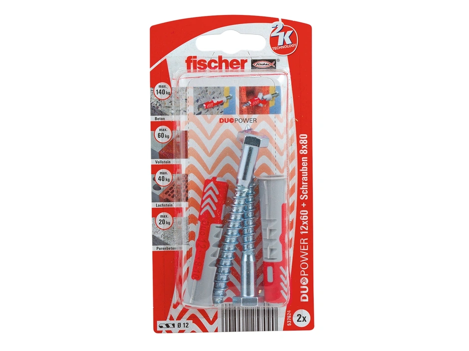 fischer Duopower S K Ø12×60 mm 2 St.